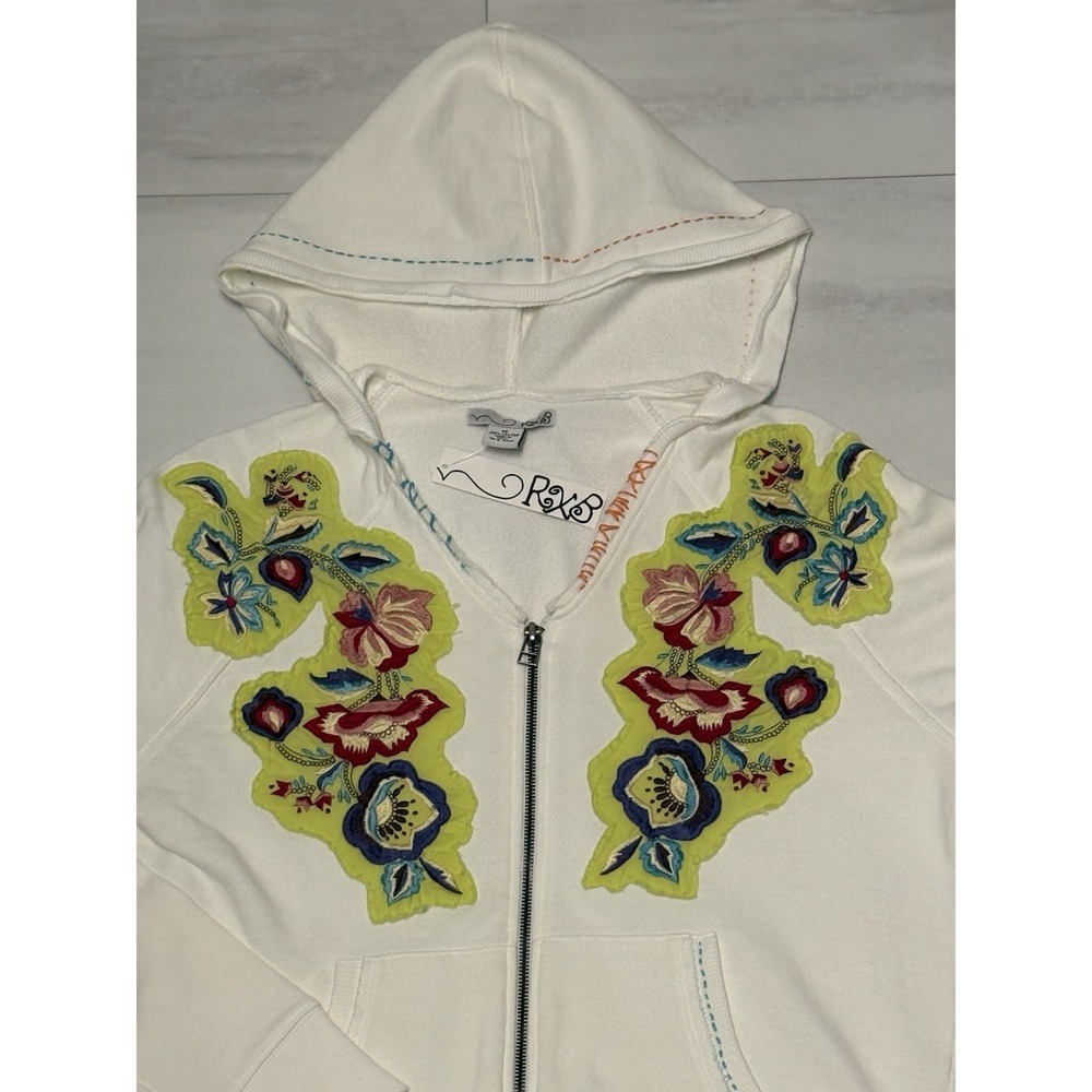 RXB EMBROIDERED FLOWER Zip Jacket SIZE M NWT - Picture 3 of 13